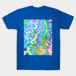 Pastel abstract acrylic pour T-Shirt